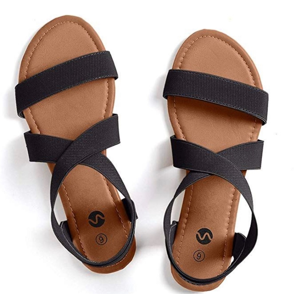 NWT Women’s Rekayla Flat Black Sandals Size 8 - Picture 6 of 7